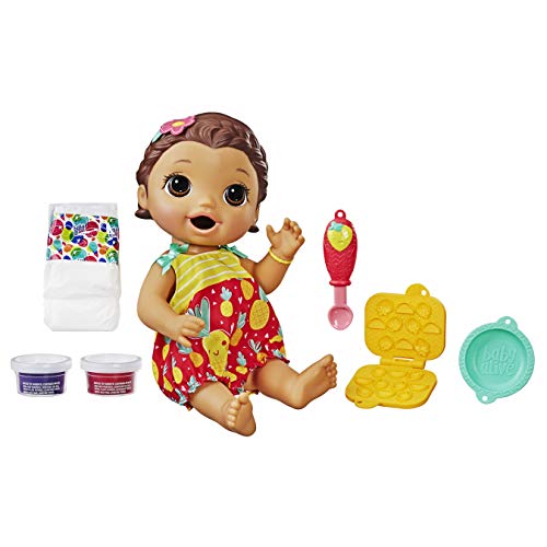 Baby Alive- Snackin Lily Brn Hair, Multicolor (Hasbro E5842EU4) , color/modelo surtido