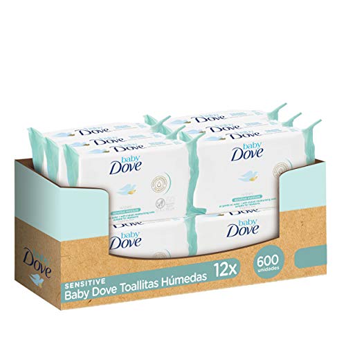 Baby Dove Toallitas húmedas sensitive moisture - Pack de 12 x 50 (Total: 600 toallitas)