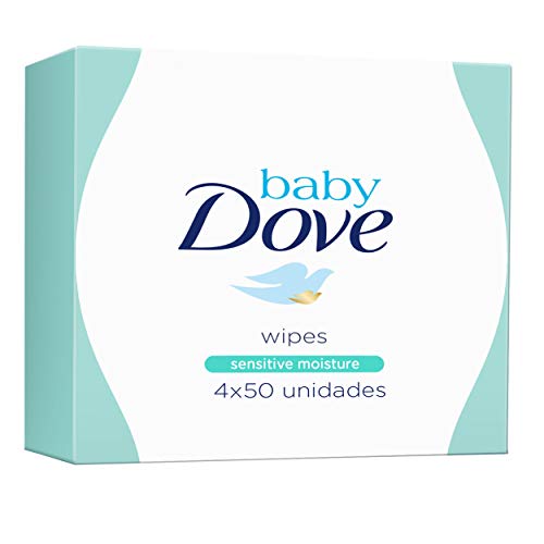 Baby Dove Toallitas para bebé Sensitive Moisture - Pack de 4 x 50 (Total: 200 toallitas)