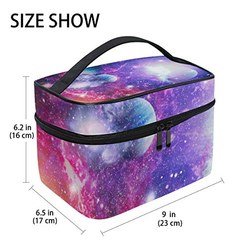 BALII Purple Planet Out Space - Bolsa de viaje para maquillaje, organizador de almacenamiento para mujeres y niñas