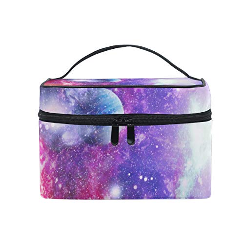 BALII Purple Planet Out Space - Bolsa de viaje para maquillaje, organizador de almacenamiento para mujeres y niñas