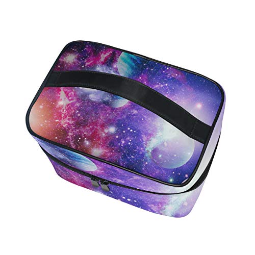 BALII Purple Planet Out Space - Bolsa de viaje para maquillaje, organizador de almacenamiento para mujeres y niñas