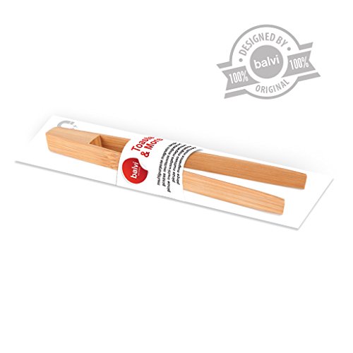 Balvi - Toasts & More Pinza de bambú para Sacar Tostadas, Comer Sushi y Otras Funciones