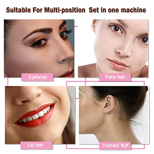 Bamoer Eléctrica Depiladora Cejas,Ceja Recortador,Eyebrows Trimmer Mujer Depiladora Facial Para,Depilacion de Cejas Carga USB (Oro rosa)