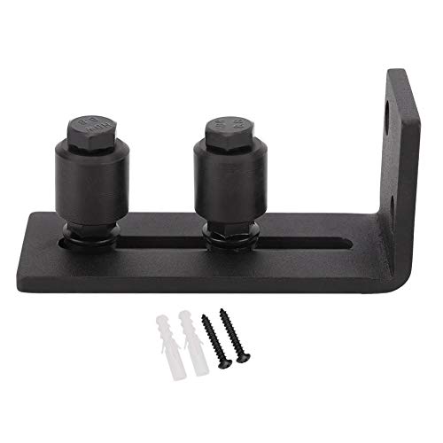 banapo Negro Suave de 3 Pulgadas de Grosor para guías de Piso duraderas, Rodillos de guía de Piso y(Black Ordinary Double Wheel)