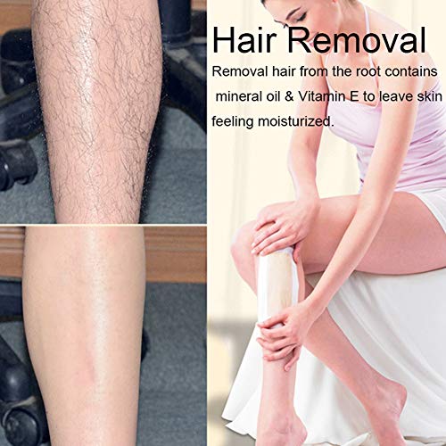 Bandas de Cera Fria Depilatoria para Depilación de Cuerpo y Piernas con Aceite de Almendras, Easy Gelwax, Pieles Sensibles, 40 Bandas