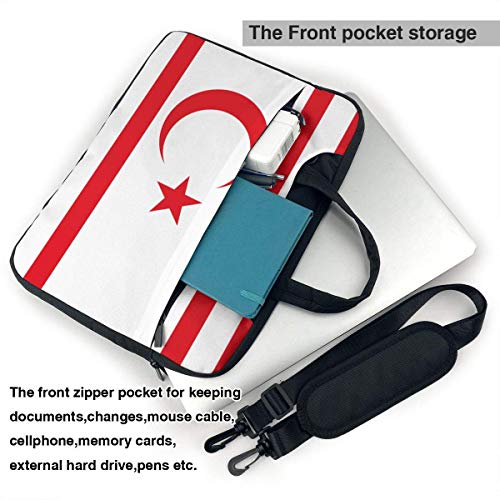 Bandera de Chipre del Norte Bolsa para portátil Bolsa para portátil con un Hombro a Prueba de Golpes