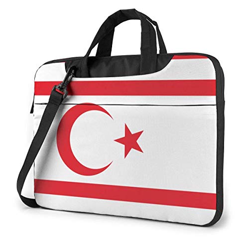 Bandera de Chipre del Norte Bolsa para portátil Bolsa para portátil con un Hombro a Prueba de Golpes