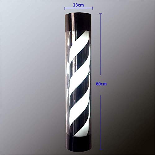 Barberos LED Polo Europeo de peluquería clásica de 24 "/ 35" estilo clásico de LED de luz de poste del peluquero peluquería peluquería de la muestra abierta Iluminador giratoria Blanco Negro tiras lle