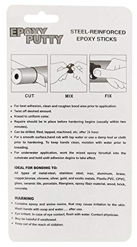 Barra epóxica, XUDOAI epoxi adhesivo del plástico para el relleno de grieta, la reparación, el sellado, la reparación rápida y permanente de metal, vidrio, plástico y otros materiales
