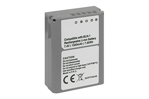 Batería + Cargador Doble (USB) para BLN-1 BLN1 / Olympus Pen E-P5 / OM-D E-M1, E-M5 (Mark I, II) / Pen-F - Contiene Cable Micro USB