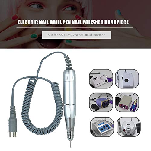 Baugger Pieza de Mano Pulidora de Uñas - Profesional Eléctrico Nail Art Drill Pen Handle File Polish Grind Machine Handpiece Manicure Pedicure Tool Nail Art Accessories S-Liver