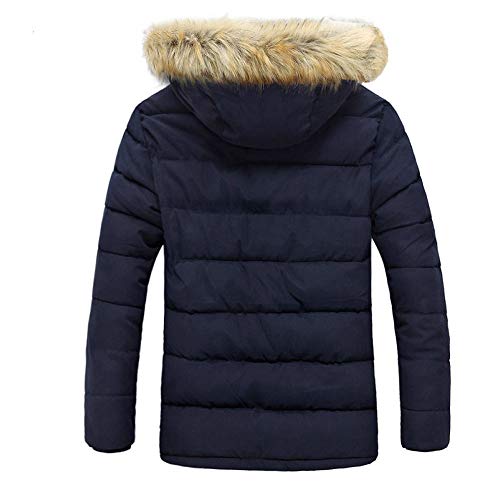 BaZhaHei Hombre Invierno Cazadoras De Plumas Calor Grueso Manga Larga Encapuchado Chaquetas Acolchado Hombre Inverno Chaqueta Acolchada con Capucha De Pelo Espesar Cálido para hoombre