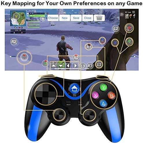 BBGSFDC Gamepad, Joypad Interruptor Remoto Control Juegos Joystick for Shooting Fighting Juego de Carreras Gamepad Controlador de Juegos inalámbrico (Color : Blue)
