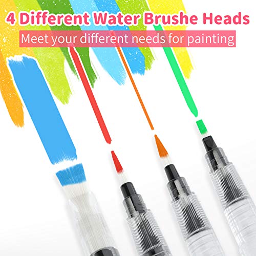 BBLIKE Acuarelas, Set de Pintura de Acuarela sólida,42 Colores Caja de Almacenamiento del Sector con 4 Pincel de Pintura de Agua Pigmento de Acuarelas portatiles para artículos de Arte