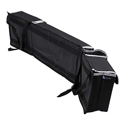 BCAuto Organizador de Maletero, Negro, Oxford 600 D Tejido, Bolso para Maletero, 3 Bolsillos y 1 Soporte para Botellas, Lavable, A*A*P: 90cm * 25cm* 12cm