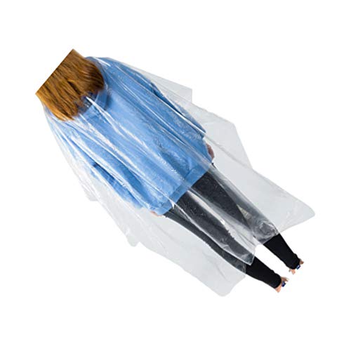Beaupretty 100 Piezas Delantal de Corte de Pelo Capa de Peluquería Batas Protectoras Batas Desechables Monos de Protección Médica Capas Químicas Impermeables