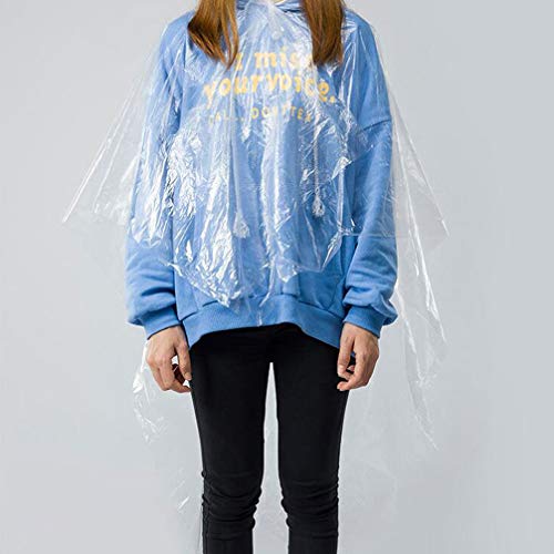 Beaupretty 100 Piezas Delantal de Corte de Pelo Capa de Peluquería Batas Protectoras Batas Desechables Monos de Protección Médica Capas Químicas Impermeables