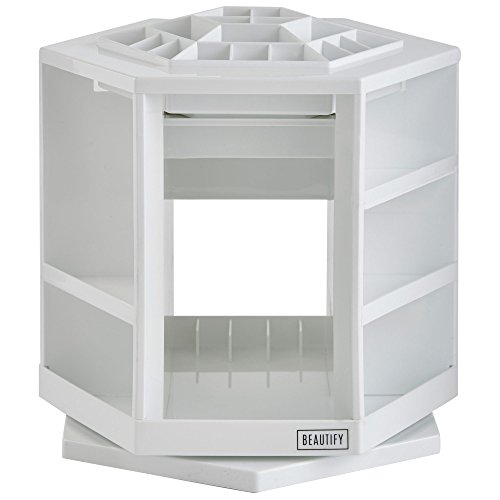 Beautify Organizador de Cosméticos con Rotación 360° - Blanco