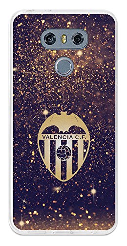 BeCool Funda Gel Flexible Valencia CF para LG G6 - Carcasa TPU Licencia Oficial Valencia CF. Escudo 2