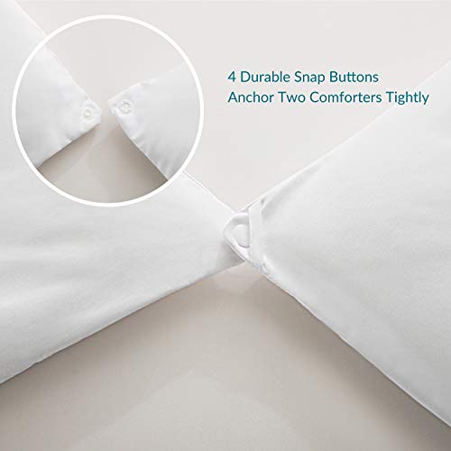 Bedsure Edredón Nórdico Relleno Cama 150/160 Doble - 240x220 cm Blanco, 150gr+300gr de Fibra Suave y Antiácaro, Reversible y Moderno para 4 Estaciones