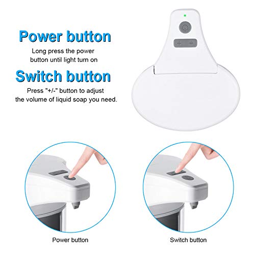 Beeasy Dispensador Jabón Automático,400mL Dosificador Gel Hidroalcohólico Automatico,Montable en la Pared,IPX7 Impermeable para Cocina,Baño,Aseo,Escuela,Hospital,Hotel,Restaurante,Lugar Público