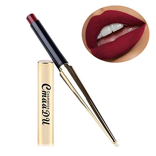 Beito 1 UNID Mate Lápiz Labial Impermeable Larga duración Lápiz Labial Belleza Labio Cosmético Diseño de la bala Hidratante Satén Lápiz Labial Brillante Regalo Para Mujeres niñas(04)