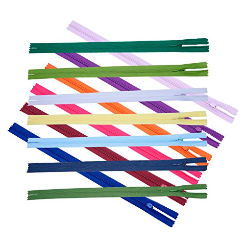 BENECREAT 150 PCS 40cm Cremallera de Nylón 30 Colores Cremallera Tailor Alcantarillado Artesania a Granel a Medida para Costura y Manualidad de Artesanía