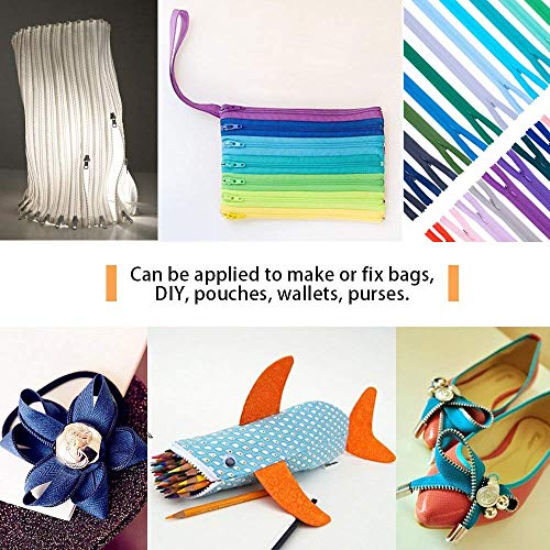 BENECREAT 150 PCS 40cm Cremallera de Nylón 30 Colores Cremallera Tailor Alcantarillado Artesania a Granel a Medida para Costura y Manualidad de Artesanía