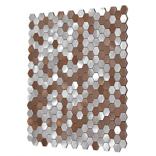 BeNice-10sheets - Adhesivo decorativo para pared (10 hojas, autoadhesivo), diseño de azulejos y azulejos