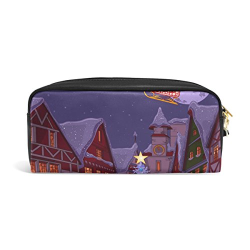 BENNIGIRY Santa's Sled - Estuche escolar para niños, gran capacidad, para bolígrafos, con bolsa de papelería duradera