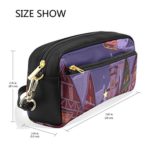 BENNIGIRY Santa's Sled - Estuche escolar para niños, gran capacidad, para bolígrafos, con bolsa de papelería duradera