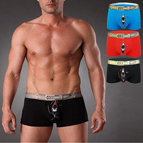 Berimaterry Calzoncillos Boxer Microfibra Sexy Slip Ropa Interior Masculina Divertidos De Hombre sin Costuras Boxer con Relleno Trasero para Aumentar el Volumen y tamaño de glúteos y Levanta
