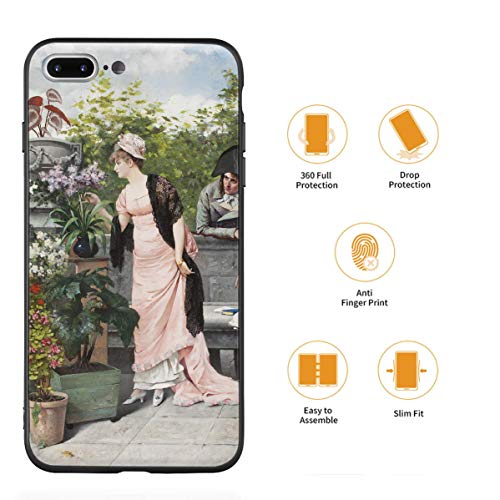 Berkin Arts August Hagborg para iPhone 7 Plus&iPhone 8 Plus/Caja del teléfono Celular de Arte/Impresión Giclee UV en la Cubierta del móvil(Hennes Innersta Tankar)