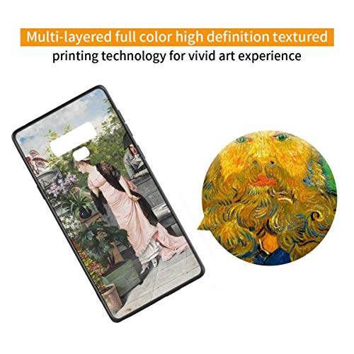 Berkin Arts August Hagborg para Samsung Galaxy Note 9/Caja del teléfono Celular de Arte/Impresión Giclee UV en la Cubierta del móvil(Hennes Innersta Tankar)