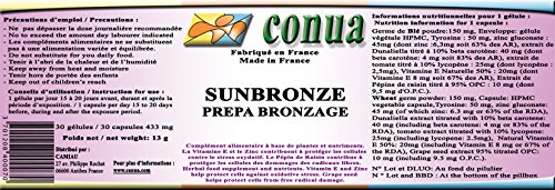 Betacaroteno natural preparar activar y prolongar de manera efectiva el bronceado mientras se preserva la piel Antioxidantes Germen de trigo Uva OPC Zinc SUNBRONZE PREPA BRONCEADO cápsula vegetale