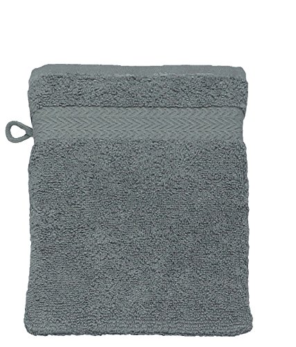 Betz Paquete de 10 Piezas de Manoplas de baño Guantes para lavarse tamaño 16x21 cm Colgador de cordón 100% algodón Premium de Color Rosa y Gris Antracita