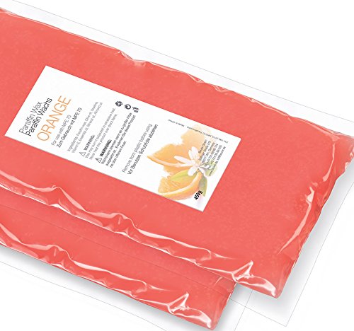Beurer 589.42 - Set de recambio para MP70, 900 gramos, cuida la piel seca, 2 bolsitas de cera de parafina de 450 gramos, aroma naranja, 30 bolsas de plástico para envolver, color rosa