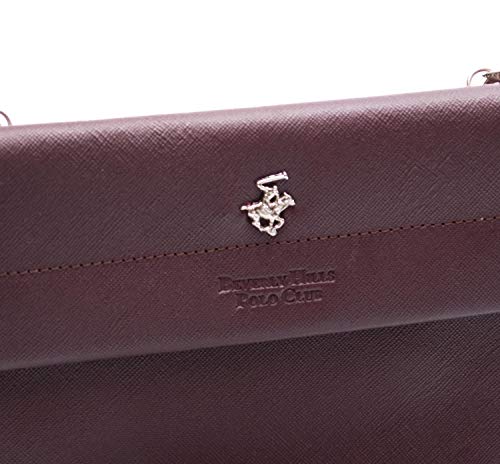 BEVERLY HILLS POLO CLUB Bolso mujer bandolera piel burdeos Talla única