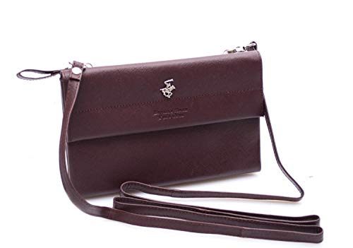 BEVERLY HILLS POLO CLUB Bolso mujer bandolera piel burdeos Talla única