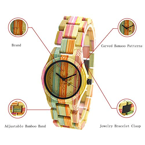 Bewell w105dl Mujer Reloj Reloj de pulsera madera Mode cuarzo analógico reloj Casual Estilo