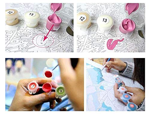 BFSOC Pintura al Óleo de DIY Kits- Paloma Dependiente Azul Pintura Paintworks Dibujo para Los Adultos con Pinceles 40 X 50 cm Decoración Navideña Decoraciones Regalos (Sin Marco)