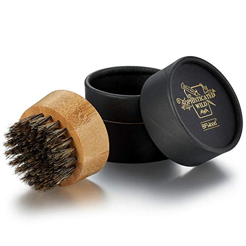 BFWood Cepillo Barba Cerdas de Jabalí con Estuche de Viaje, madera de bambú