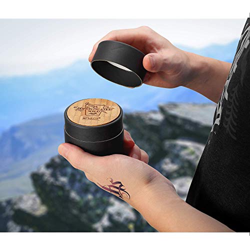 BFWood Cepillo Barba Cerdas de Jabalí con Estuche de Viaje, madera de bambú