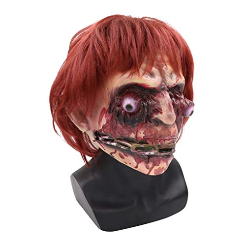 BHJqsy Horror de Halloween del Zombi Bloody Mujer Fantasma Máscara de la casa encantada de Habitación Secreta máscara del Tocado apoyos de la película (Free Size)