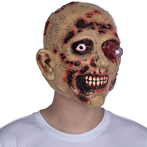 BHJqsy Máscara de Halloween for Adultos Látex terrorista/de los Sombreros de Miedo calcula visualmente los apoyos del Funcionamiento del carácter Resident Evil putrefacto del Zombi