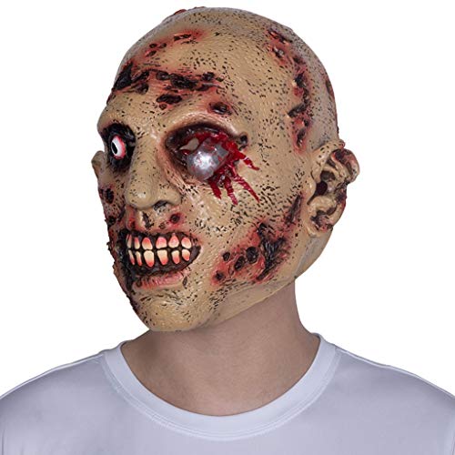 BHJqsy Máscara de Halloween for Adultos Látex terrorista/de los Sombreros de Miedo calcula visualmente los apoyos del Funcionamiento del carácter Resident Evil putrefacto del Zombi