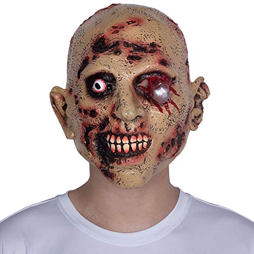 BHJqsy Máscara de Halloween for Adultos Látex terrorista/de los Sombreros de Miedo calcula visualmente los apoyos del Funcionamiento del carácter Resident Evil putrefacto del Zombi