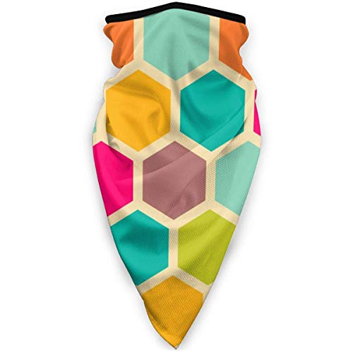 BI HomeDecor Neck Balaclavas,Protector Facial Japonés Kokeshi Doll Art, Pasamontañas Divertido para Fiestas,24x52cm