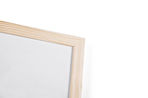 Bi-Office Budget - Pizarra blanca con marco de madera, 80 x 60 cm, no magnética